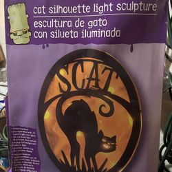 Halloween Window scat cat