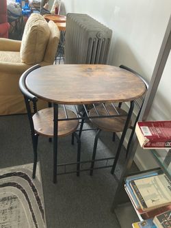 Small Bistro Table and 2 Chairs Set