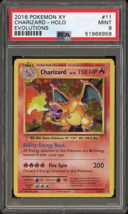 Mint 9 2016 Pokemon XY Charizard-Holo Evolutions