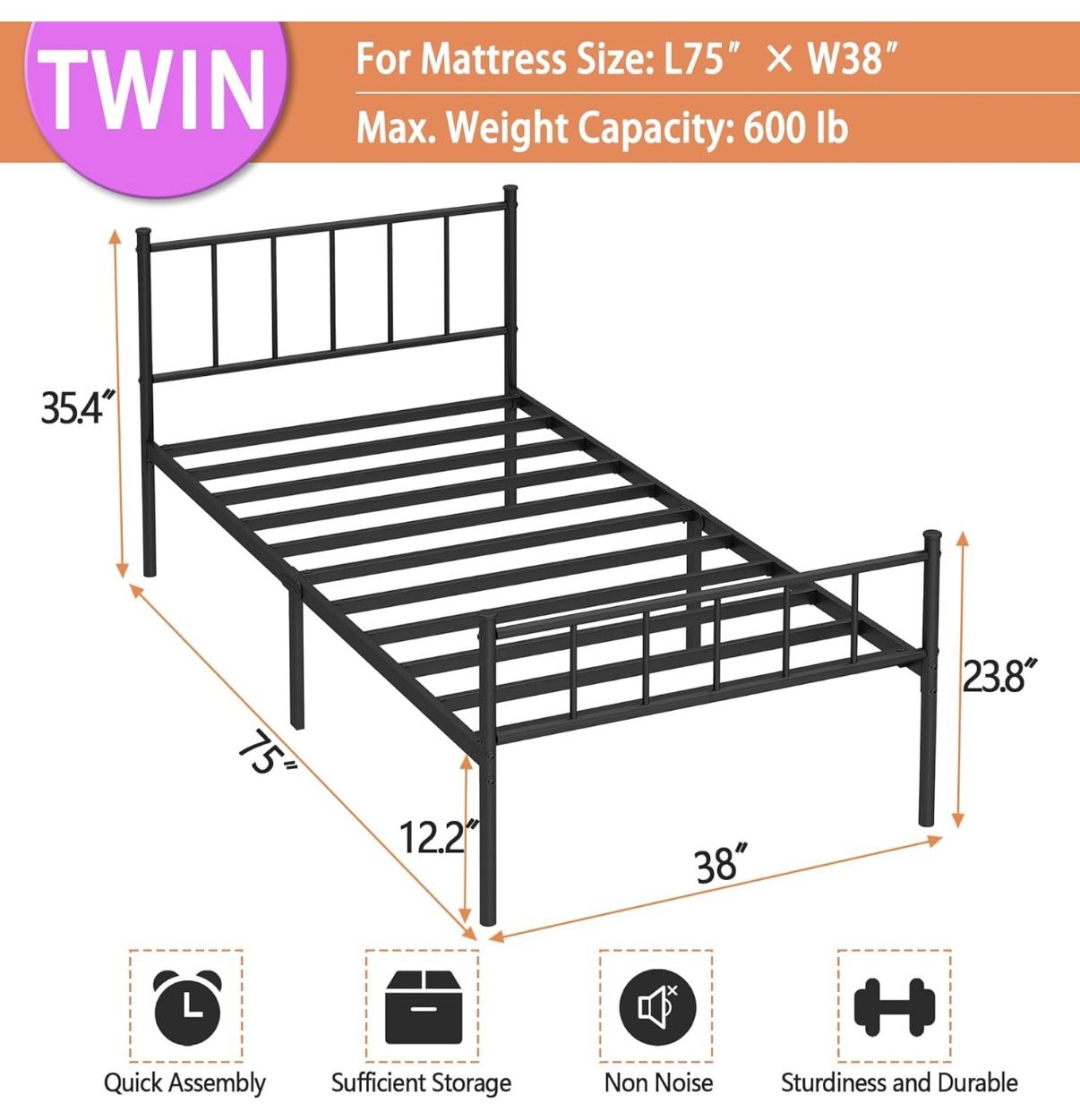 FREE! Metal Twin Bedframe