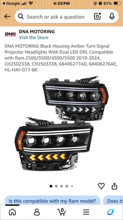 DNA Motoring Projector Headlights for Ram 2500/3500