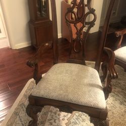 Mahogany Upholstery Seating  Dining or Entry/Library Armchairs