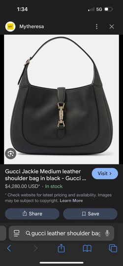 GUCCI Black Leather Jackie Bag