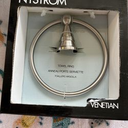 Nystrom Venetian Brushed Nickel Towel Ring