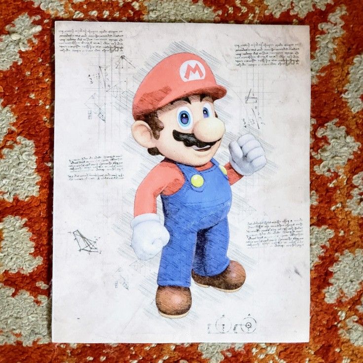 8x11 Inch Mario Vinyl Canvas Print [C1]