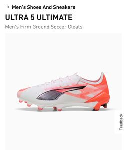 Puma ultra 5 ultimate orange white sizes 7.5 and 9.5 avaible