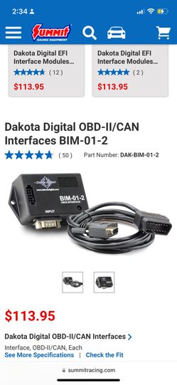 Dakota Digital OBD-II/CAN Interfaces BIM-01-2