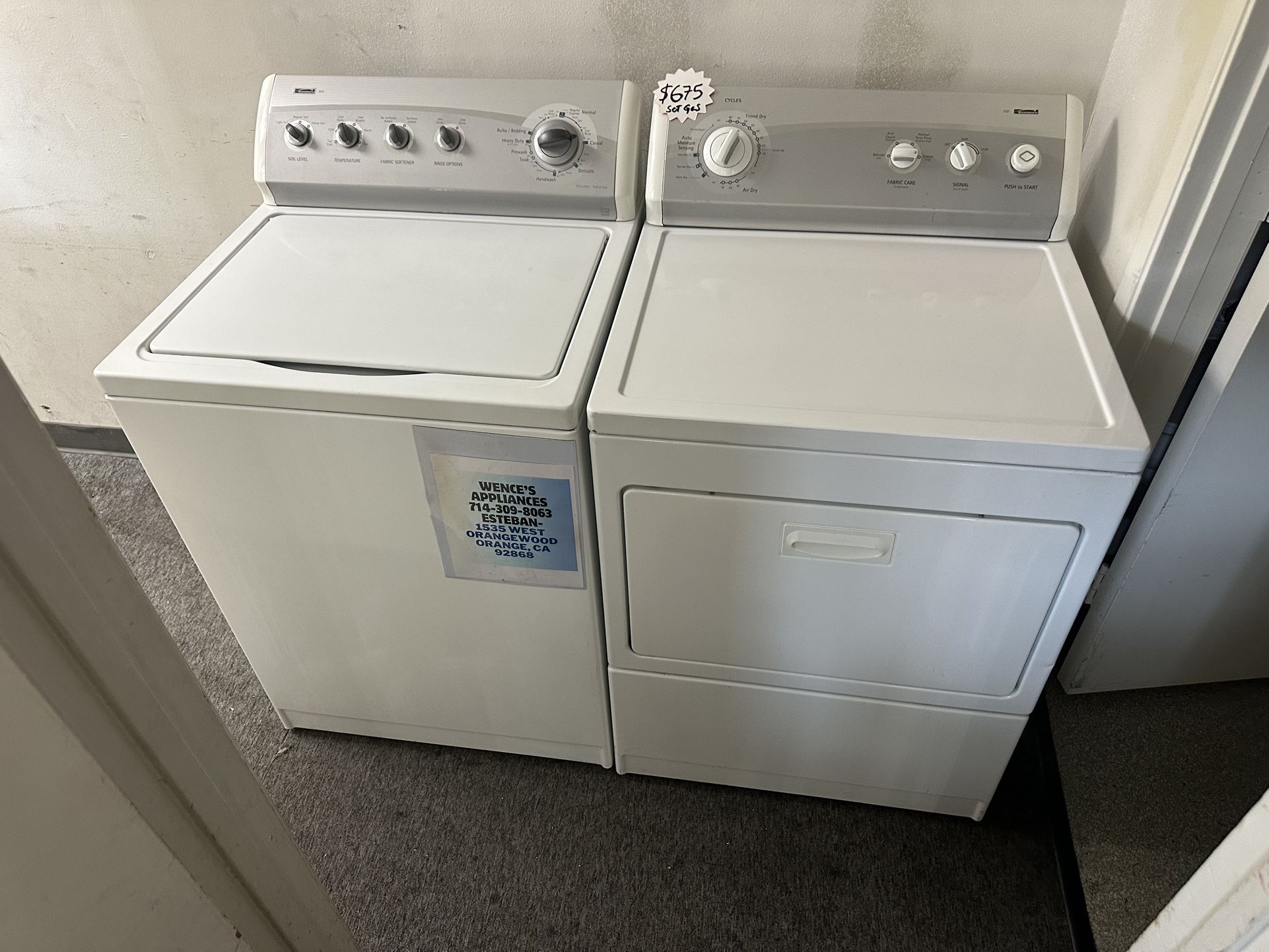 Kenmore Washer And Gas Dryer
