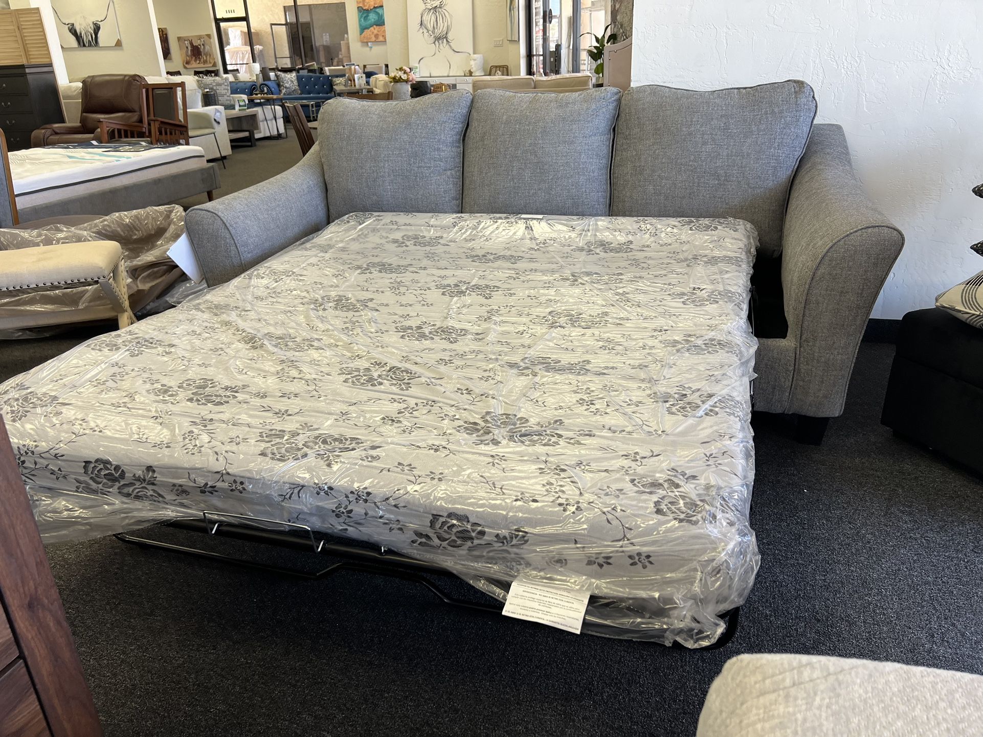 Grey Queen Sleeper Sofa 