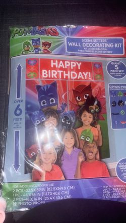 PJ Mask happy bday wall decoration kit