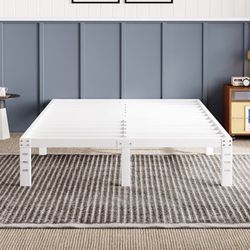 Queen Metal Platform Bed Frame with Underbed Storage