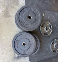 Rogue hi temp bumper plates 10s 25s 45s