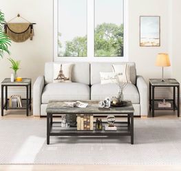 Coffee table with 2 side tables