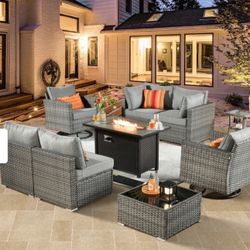 Brand New Patio Outdoor Furniture Set With Fire Pit 