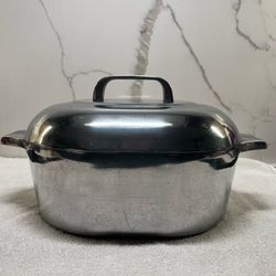 Vintage Wagner Ware Sidney O Magnalite 4263 4.5 Qt Oval Roasterette With Lid