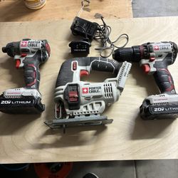 Porter Cable Drills And Jig Saw 