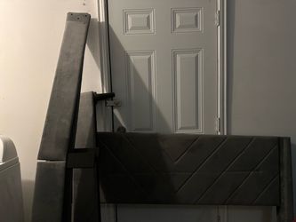 Grey Velvet  bed frame