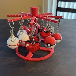 3D Printed Keychains Bag Tags With Display Stand