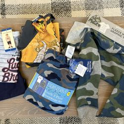 Boys Clothes Size 7/8 $10 Each 3 Piece Jurassic Park Pjs + 3 Piece Jogger + 2 Piece Lucky Outfit + 2 Piece Eddie Bauer Sweater And Tshirt 