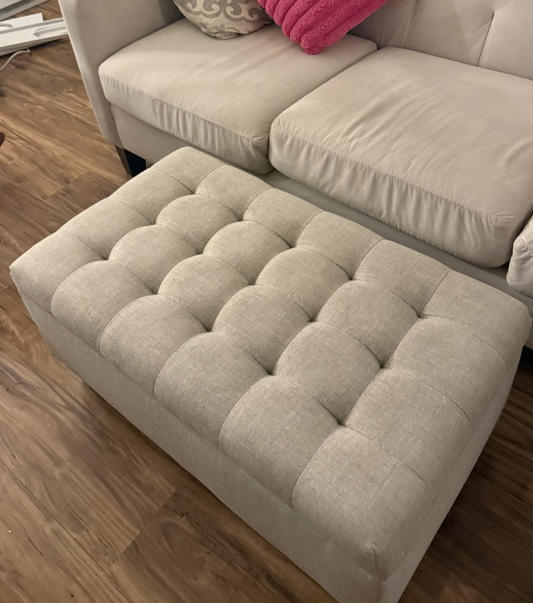 Great Shape Beige ottoman With Storage