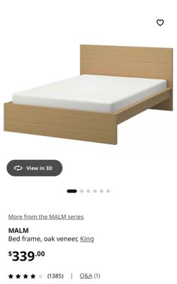 Malm King Size bed frame with mattress $250 obo west Kendall