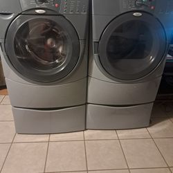 Whirlpool Duet Front Load Washer And Electric Dryer Set With Pedestal $500