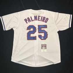 🔥 SIGNED RAFAEL PALMEIRO TEXAS RANGERS JERSEY – JSA CERTIFIED 🔥