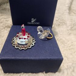 Swarovski Mini Birthday Cake& Pacifer