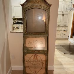  Beautiful Wood Secretary Desk Vitrine Display Cabinet