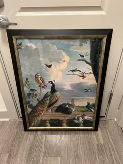 https://offerup.com/redirect/?o=QXJ0LmNvbQ== framed print palace of Amsterdam with exotic birds 26.69” x 34.69”