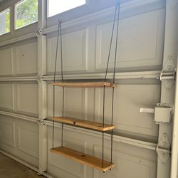3 Shelf Rope Hanging Shelves 