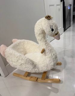 Plush Swan Rocking Toy for Toddlers