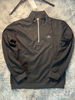 Alo Yoga black quarter zip sweater shirt