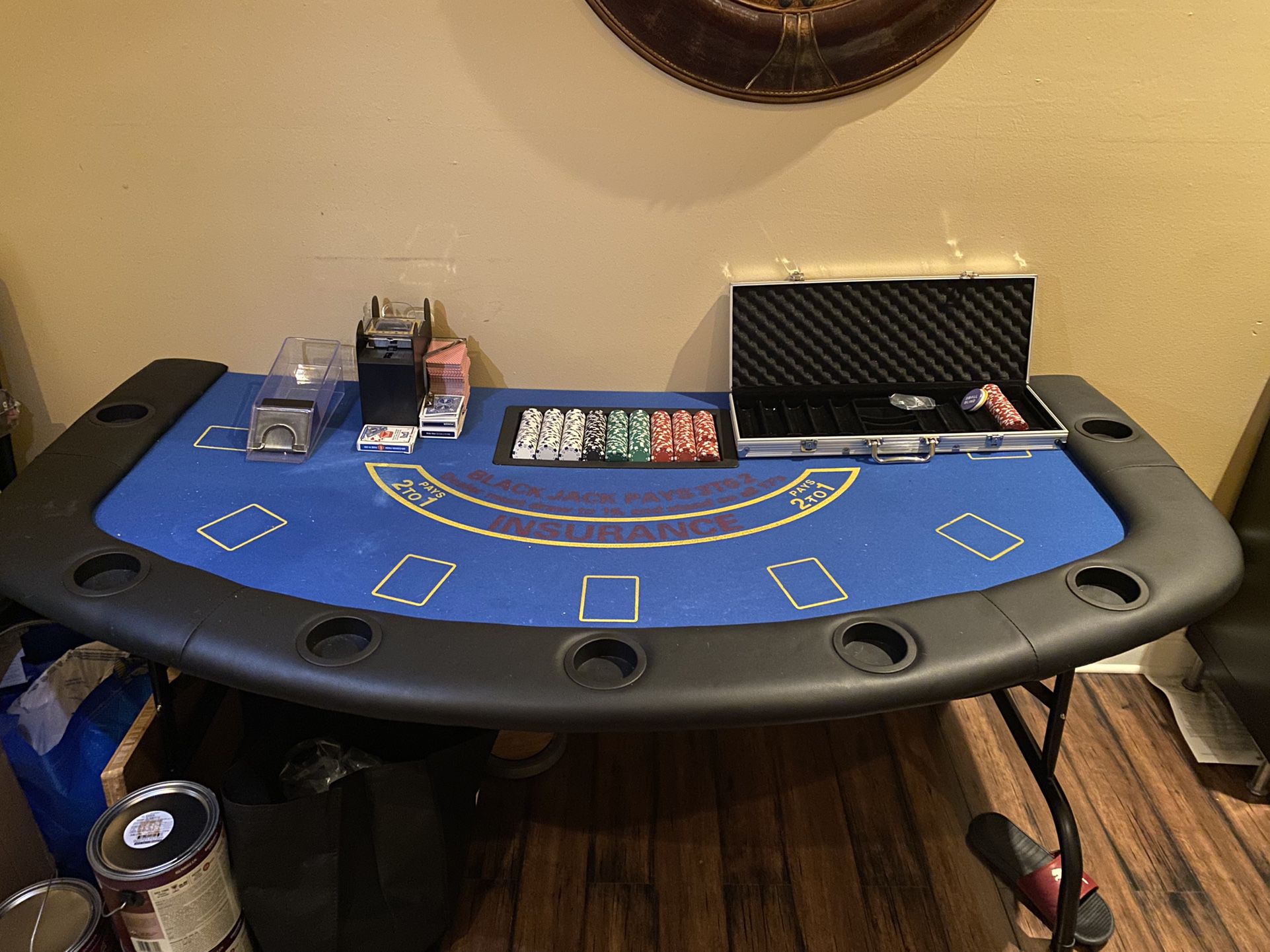 Blackjack Table With Accessories