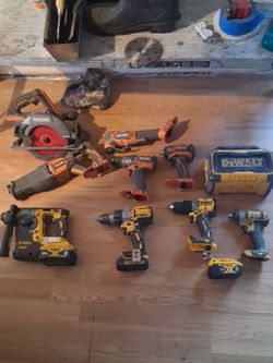 Dewalt and Ridgid tools