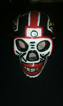 Arizona Cardinals Ceramic Skull Head