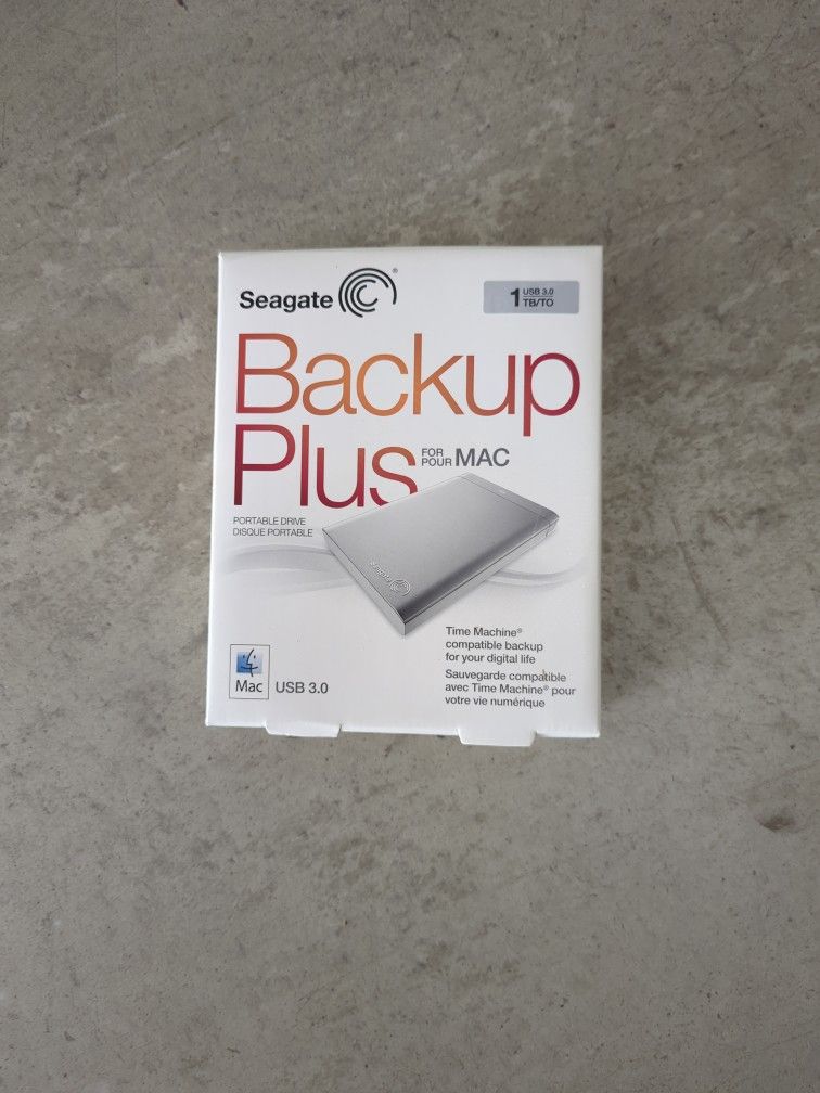 Seagate Backup Plus for Pour MAC Portable Drive 1 TB USB 3.0