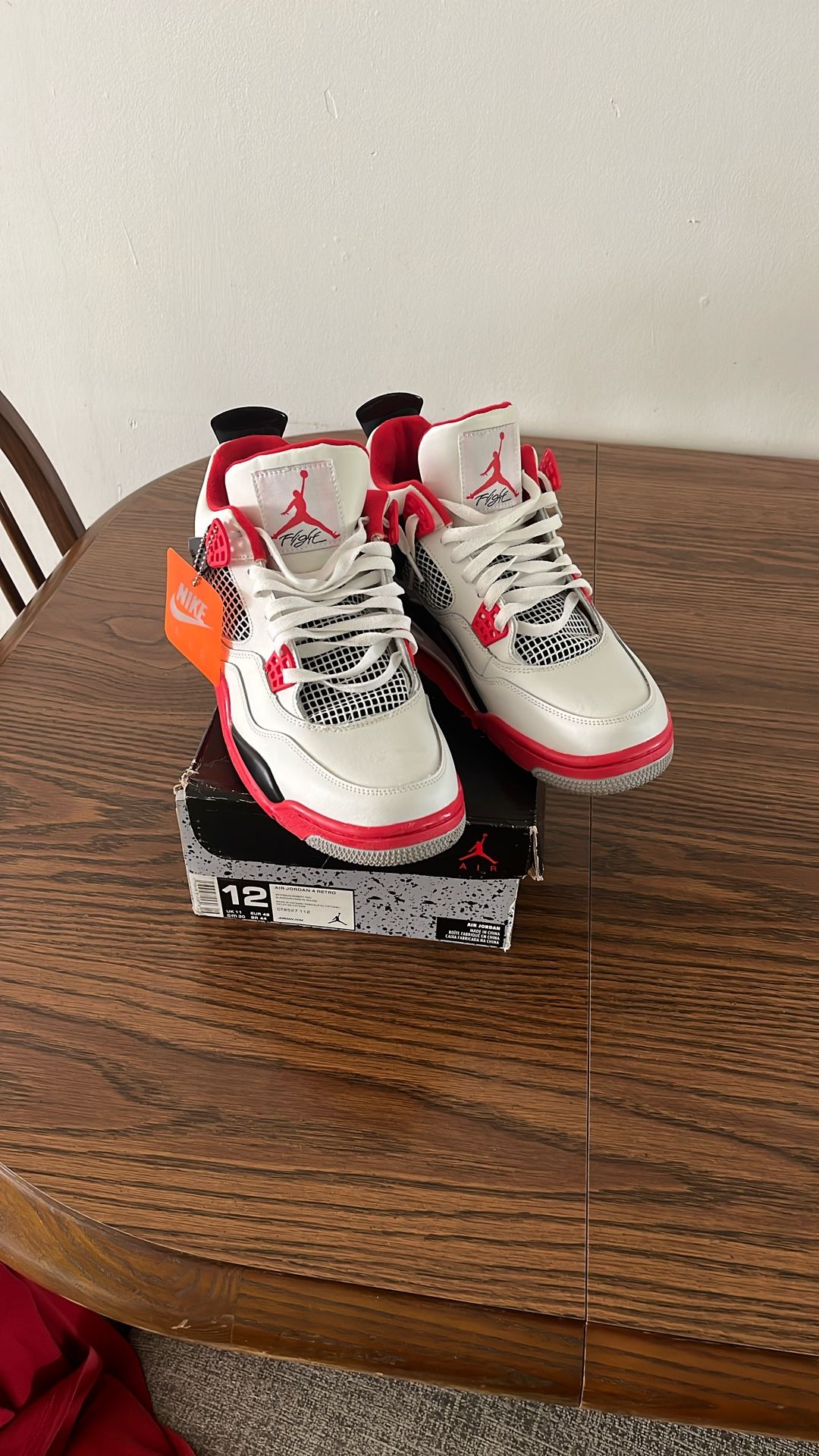 Jordan 4 Fire Red Size 12