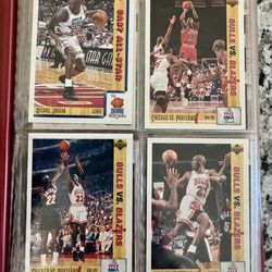 14 Michael Jordan Upper Deck Basketball & Baseball Cards Plus 2 David Robinson Cards