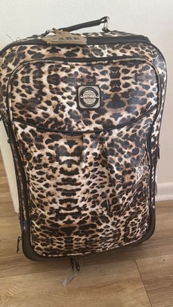 Fifth Avenue Leopard Print Rolling Suitcase