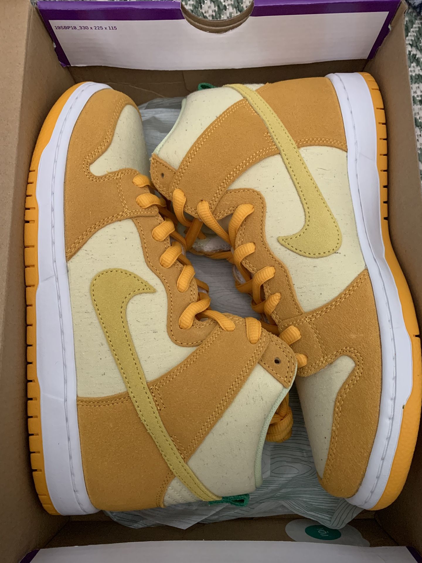 Nike SB Dunk High Pro “Pineapple.” Fruity pack.