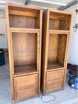 Solid Oak Wood Bookcases
