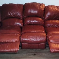 FREE 3 Seat reclining leather sofa