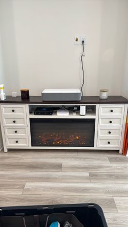 Tv stand with electric Fireplace