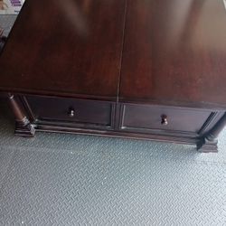 Dark Brown Wooden Coffee Table