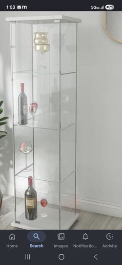 Glass display case