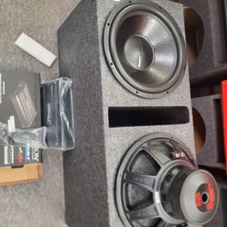 2 15INCH SUBS 3000WTTS/1500RMS/BOX/AMP