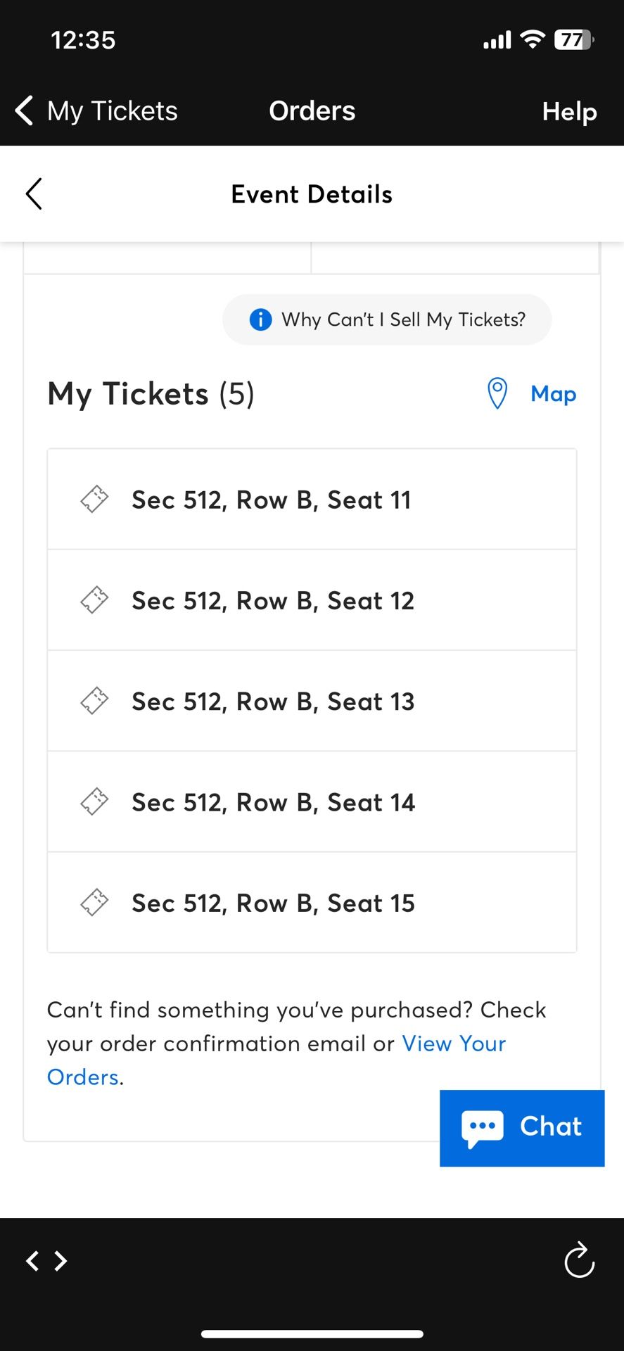 Selling 5 Angels Ticket