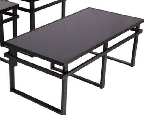 Single Black Glass Coffee Table