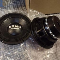 New Pair 8” Kong Audio Neodymium Midrange/Midwoofer Speakers 